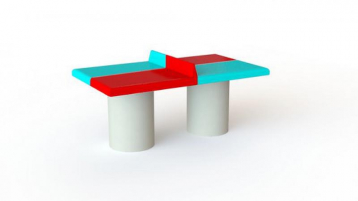 TABLE BICOLORE 